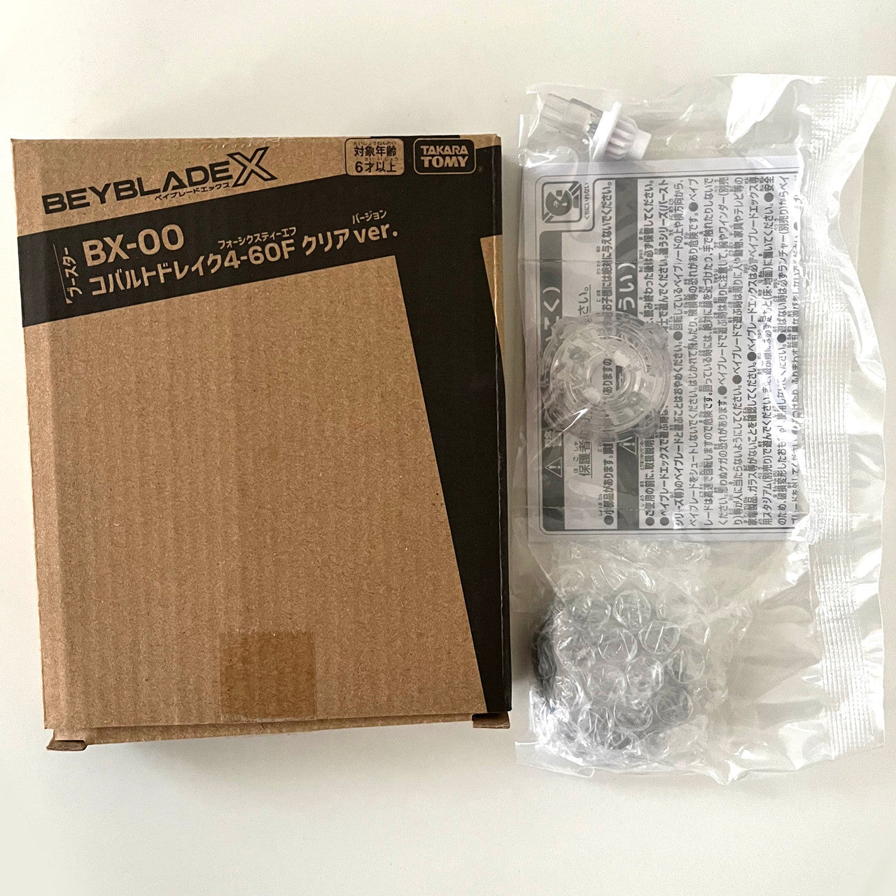TAKARA TOMY Cobalt Drake 4-60F Beyblade X Booster (Clear Ver.) BX-00