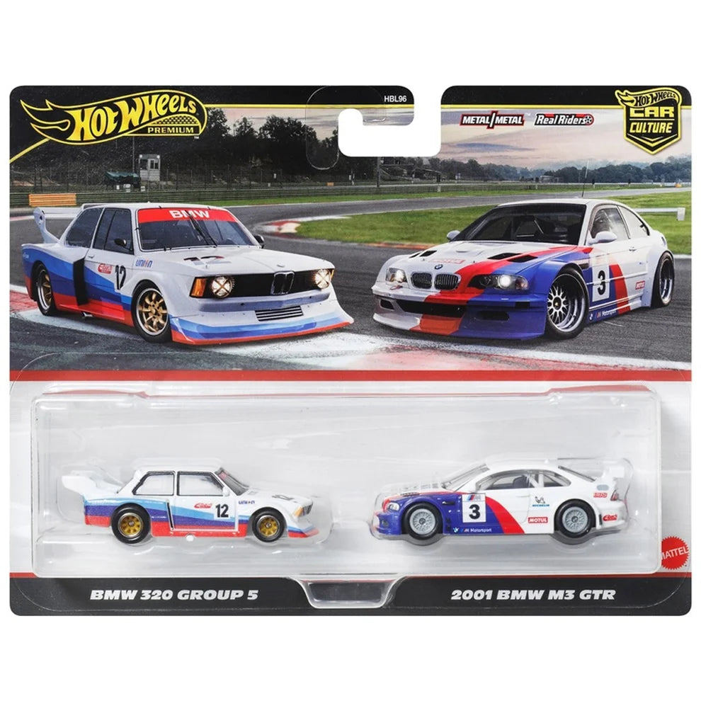 Hot Wheels Premium Twin Pack - BMW 320 Group 5 & 2001 BMW M3 GTR
