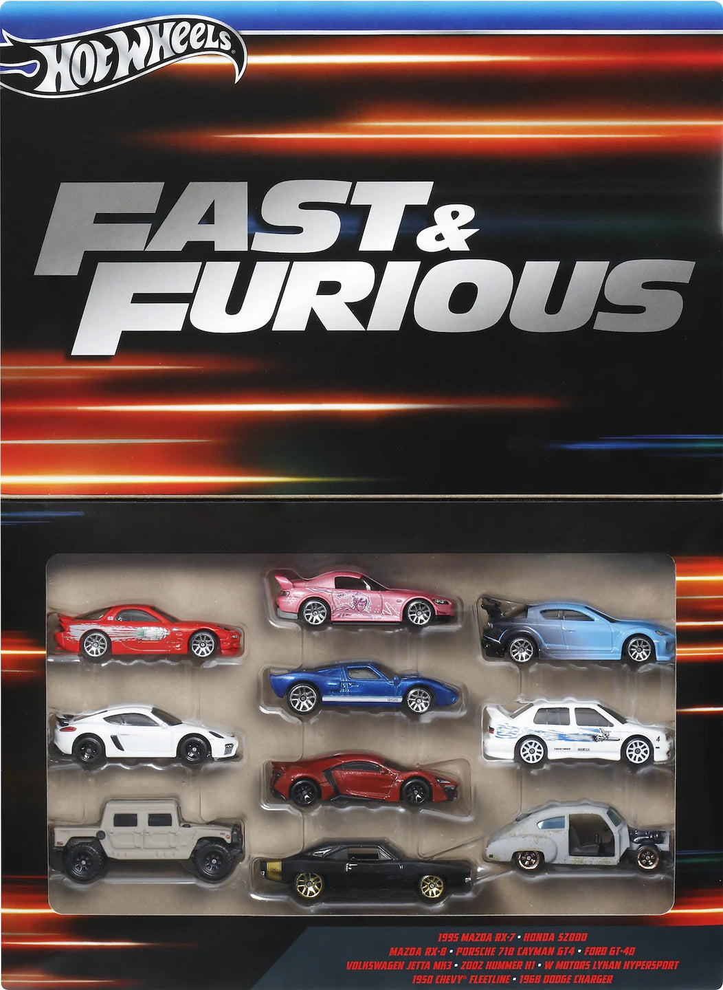Hot Wheels Fast & Furious Vehicles 10-Pack