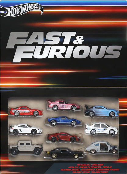 Hot Wheels Fast & Furious Vehicles 10-Pack