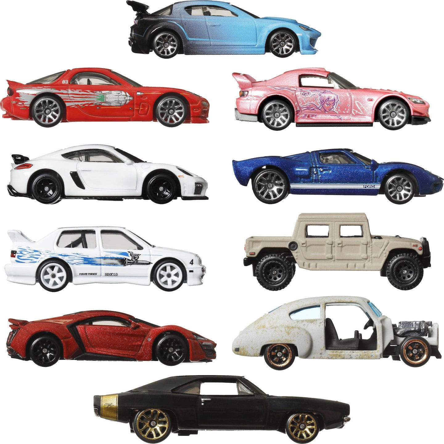 Hot Wheels Fast & Furious Vehicles 10-Pack
