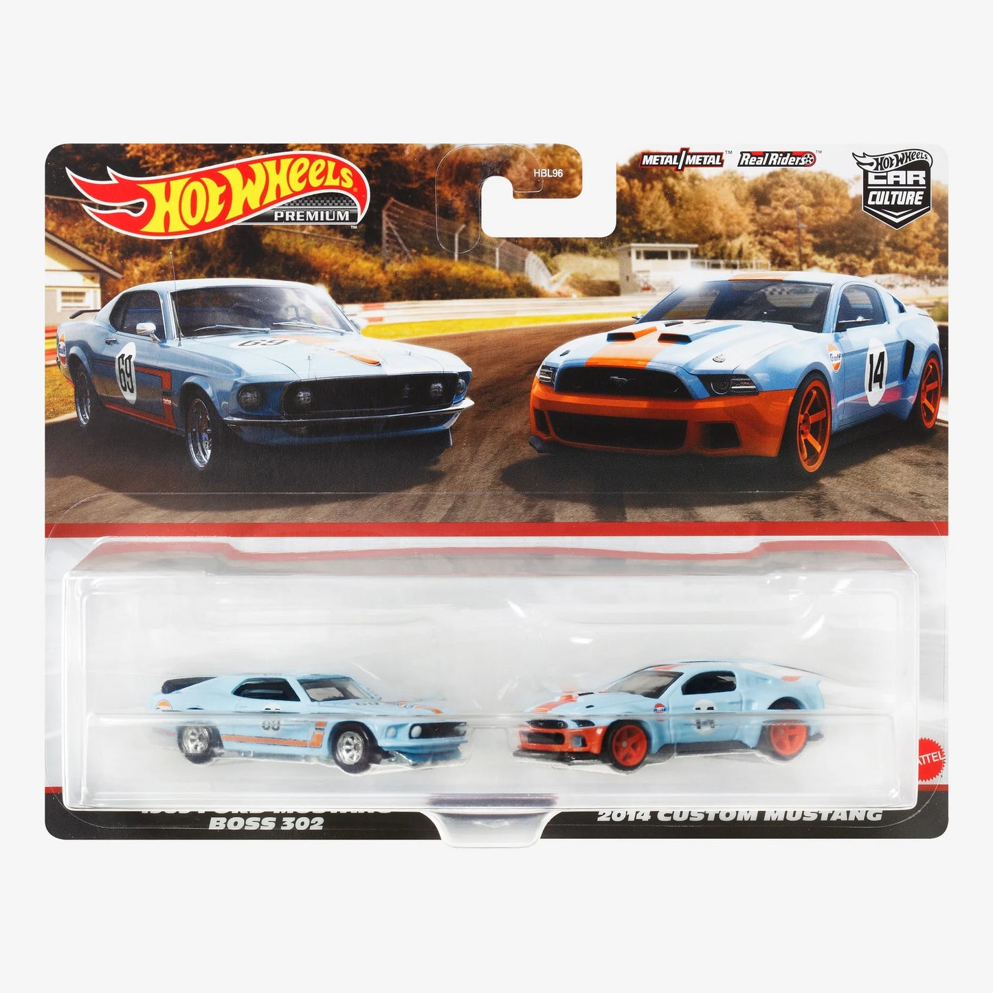 Hot Wheels HRR75 Premium 2-Pack Boss 302/2014 Custom Mustang