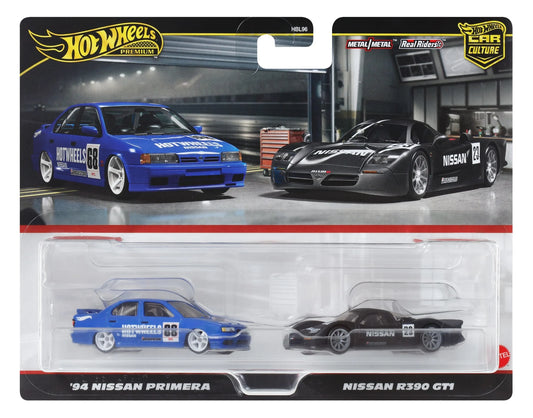 Hot Wheels Premium Car Culture 2-Pack '94 Nissan Primera & Nissian R390 GTI
